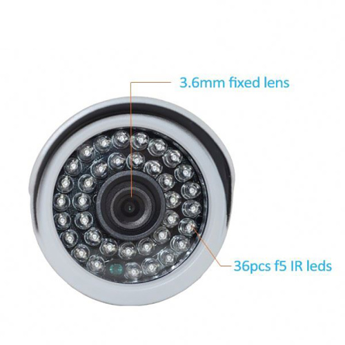 CCTV H.264 1.0MP Wireless WiFi Bullet IP Camera