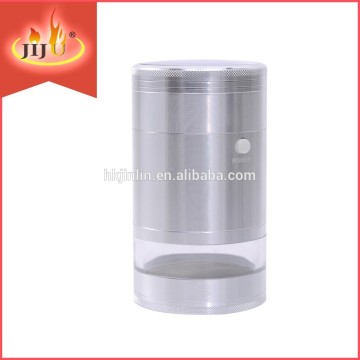 High Quality Electric Hand Aluminum Herb Grinders Wholesale 5 Tiers in Silver
