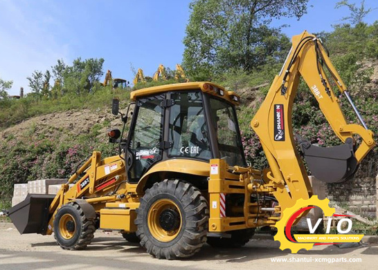 hot sell shanmon 388t backhoe loader with parts