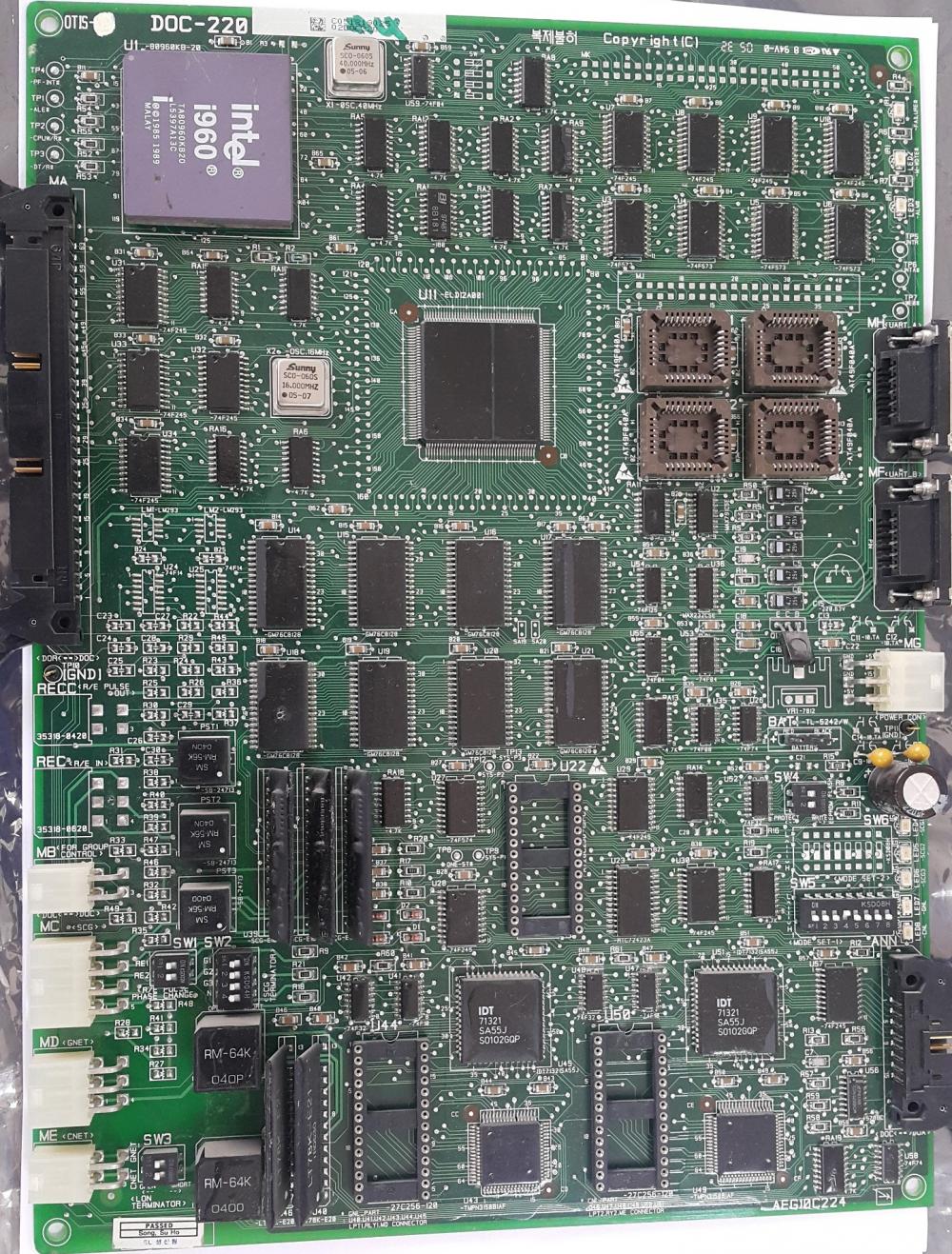 Placa base para ascensor de alta velocidad LG SIGMA DOC-220 / AEG10C224 LG SIGMA High Speed Elevator Mainboard DOC-220 / AEG10C224