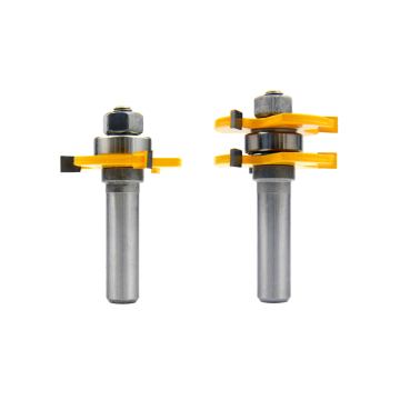2PC 12mm 1/2 SHANK Router Bits Set - Tongue & Groove Joint Wood Mill Cutter