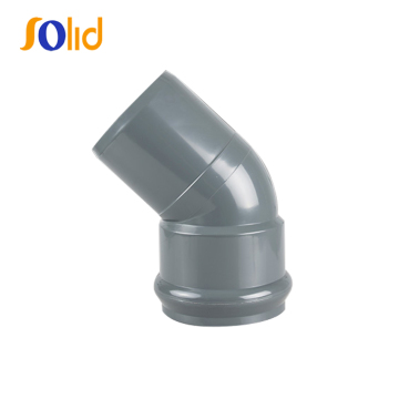 F/S PVC Elbow 45 Degree With Rubber Ring Factory