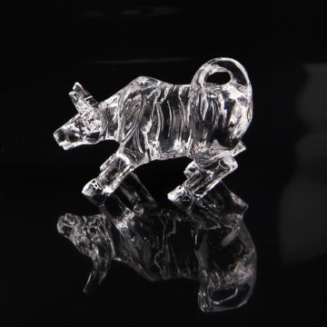 Custom Animal Bull Model Crystal Crafts K9 Glass Gifts