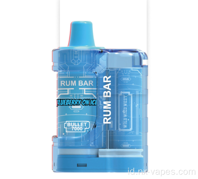 Rum bar peluru 7000 puff grosir vape sekali pakai