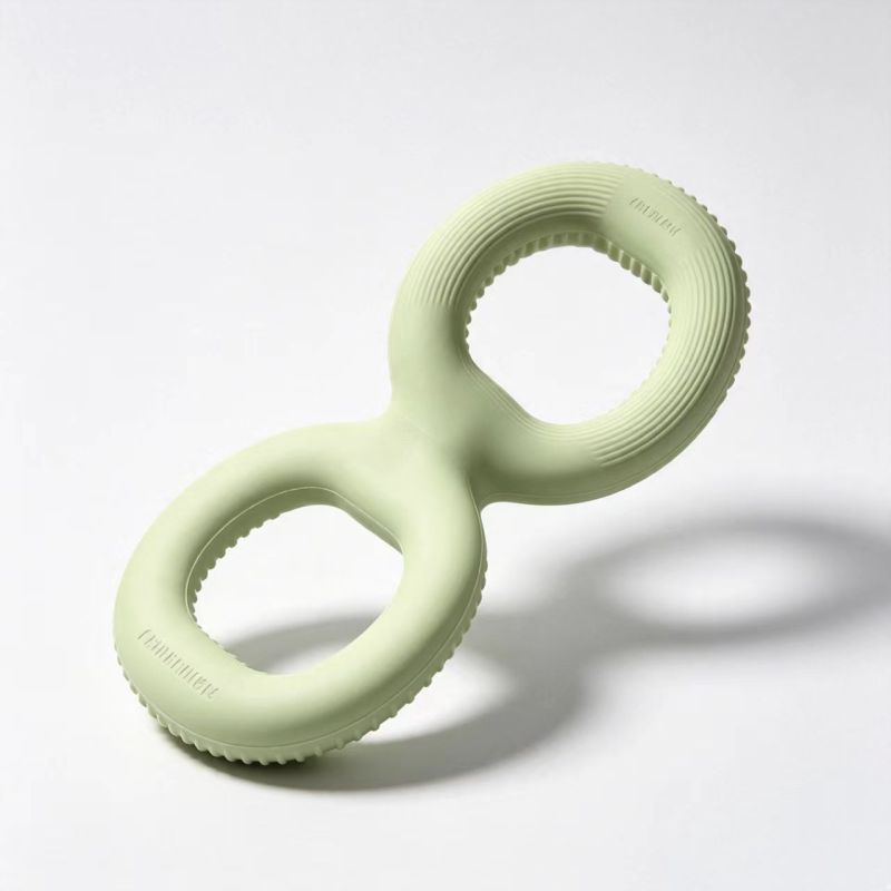 Green Natural Rubber Dog Chew Ring, Interactive Training Toy, Durable Bite-Resistant Pet Toy for Small, Medium and Large Dogs