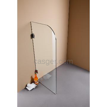 Fully frameless over bath screens