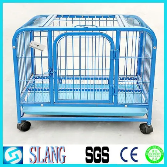 Heavy duty galvanized large dog kennel with wheels