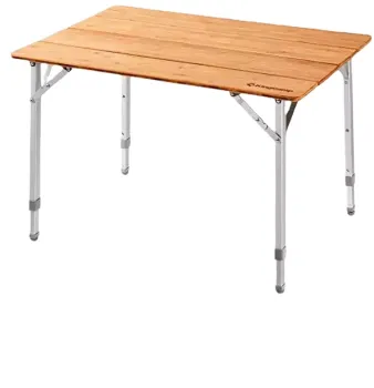Adjustable Height Portable Bamboo Folding Camping Table - Hangrui