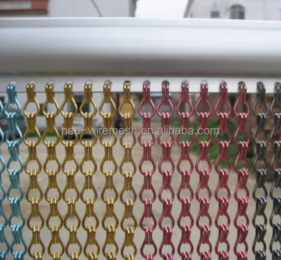 Blue and Golden Aluminum Double Hook Chain