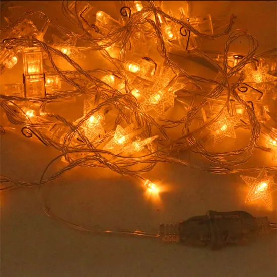 Battery Operated Led Photo Clips String Lights