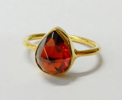 925 Sterling silver Garnet hydro Gemstone Ring