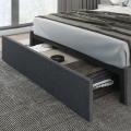 Upholstered Queen Platform Bed Frame 3 Storage Drawers