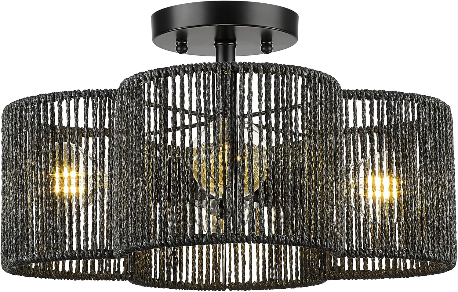 Boho Semi Flush Mount Ceiling Lamp