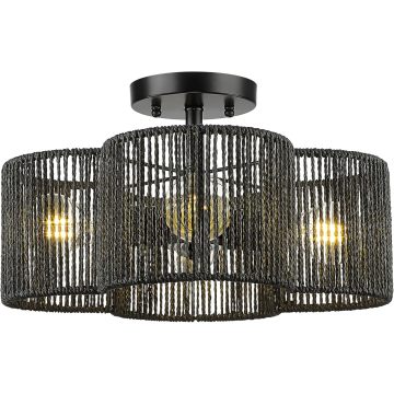 Boho Semi Flush Mount Ceiling Lamp