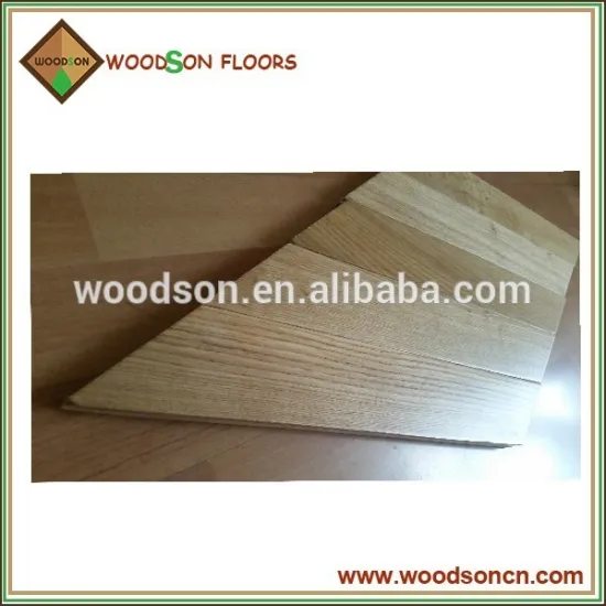 UV lacqured smooth suface oak chervon engineered wood flooring