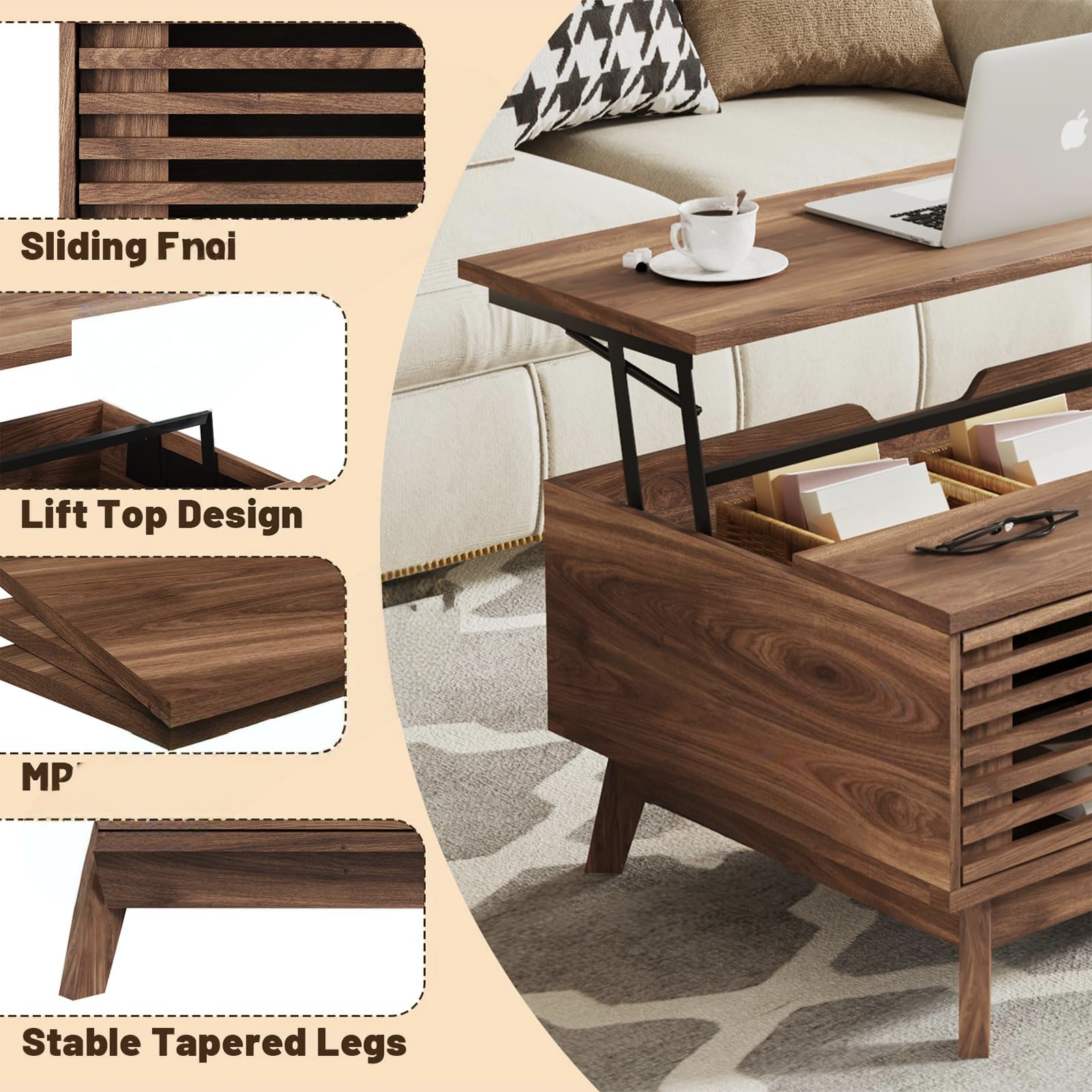 height adjustable coffee table