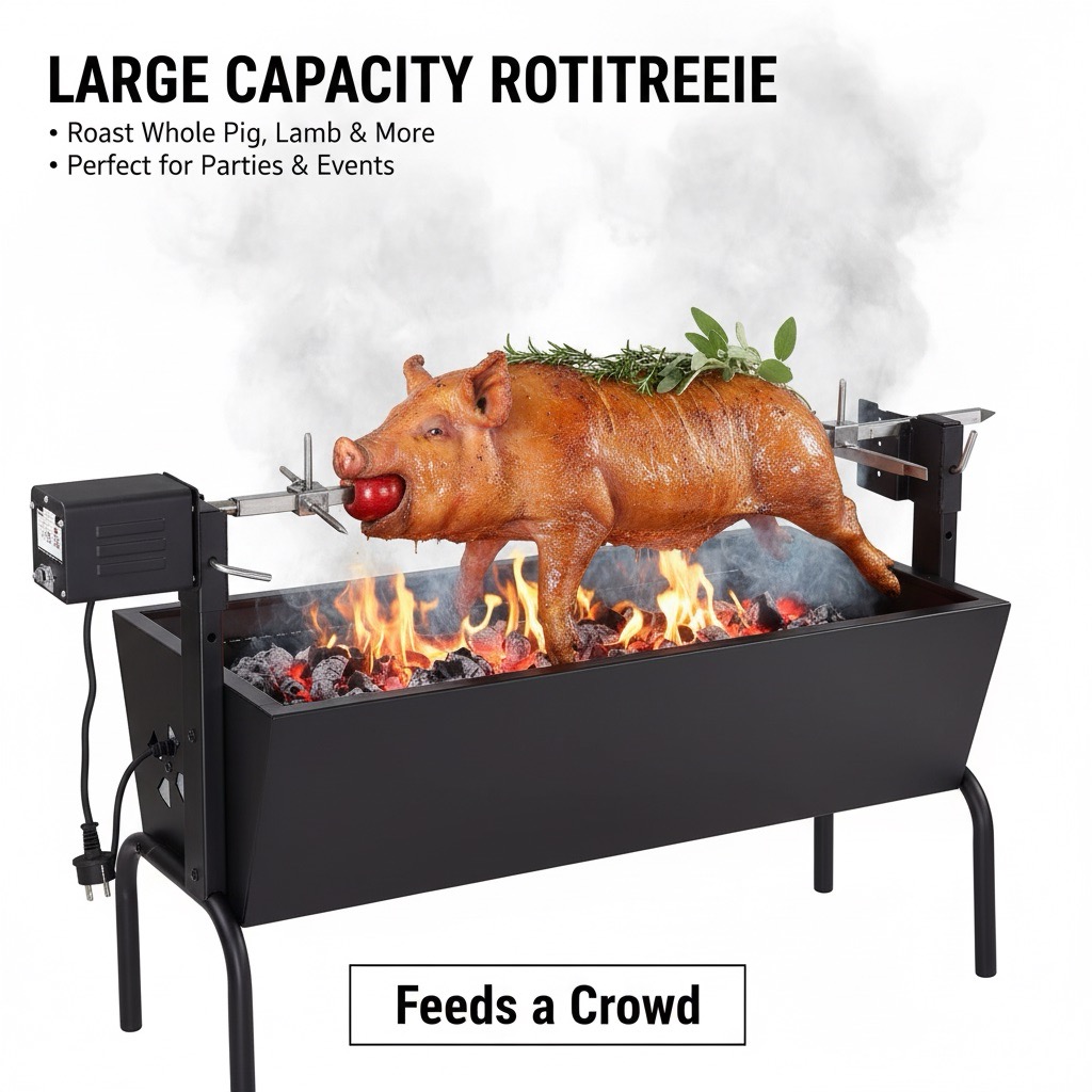 Electric rotating grill