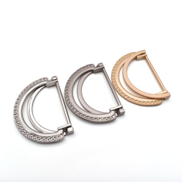 High-Quality Metal Zinc Alloy Belt Accessories: Enhancing Style with Double D Ring Buckles for Clothing and Handbags