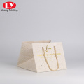 Square bottom customized flower shopping paper bag