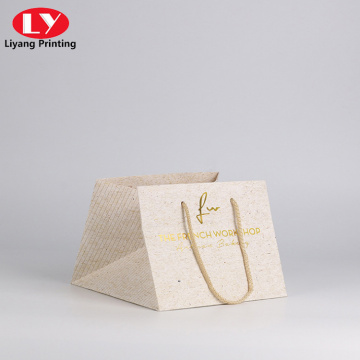 Square bottom customized flower shopping paper bag