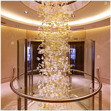 Candelier kristal panjang adat untuk hotel, jamuan, vila, dan dewan