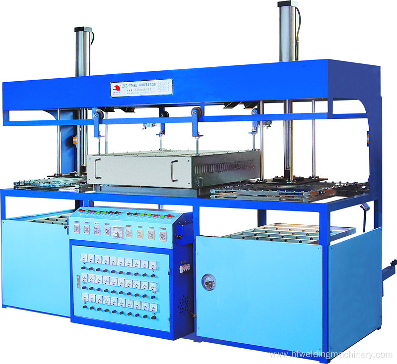 Semi automatic double head vacuum forming machine