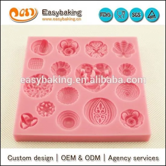 Factory direct custom 3D flowers fondant cake decorating silicone mold for arts&crafts