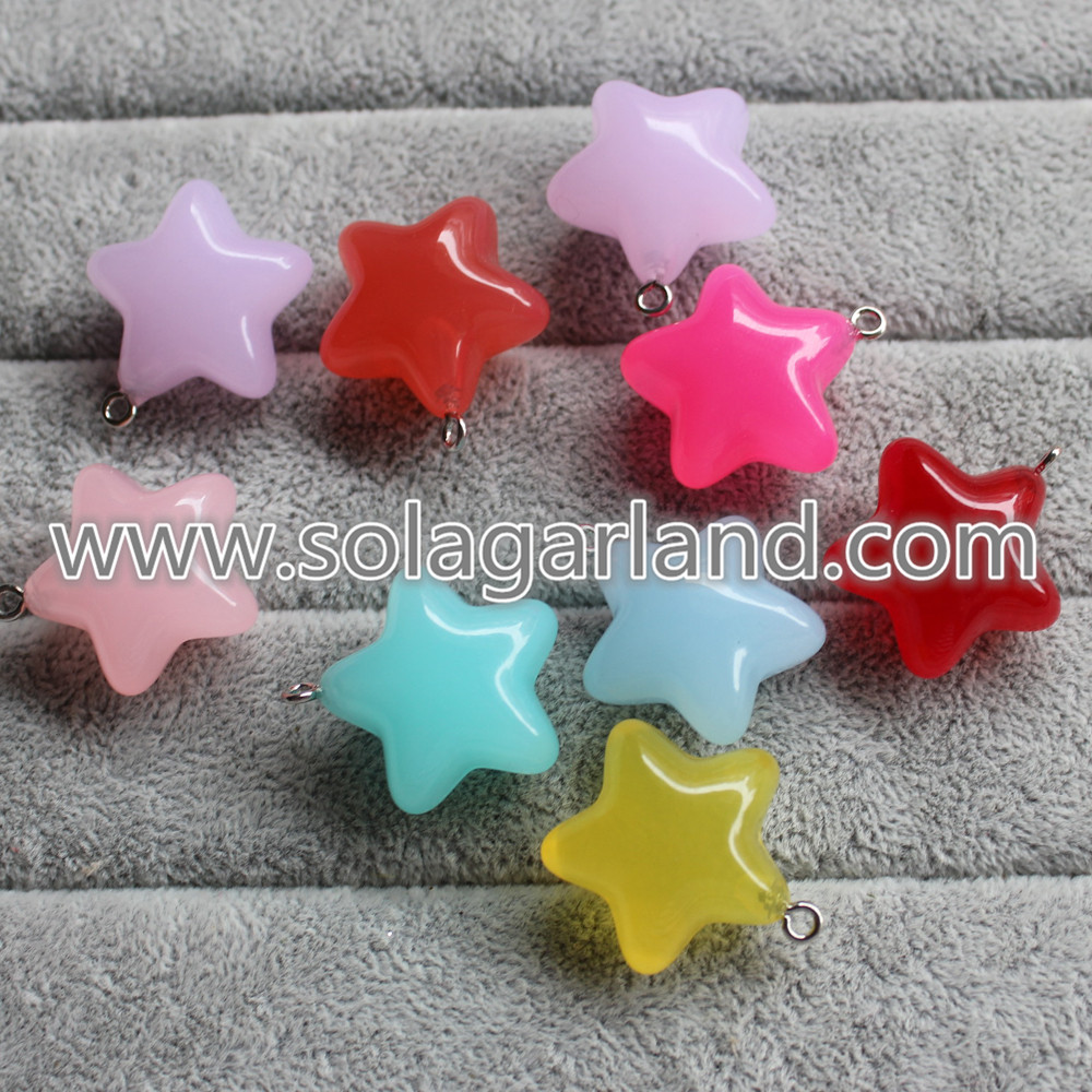 Plastic Star Charm Pendants