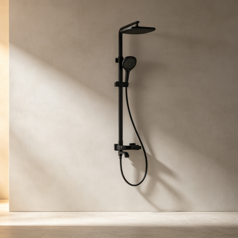 exposed shower set