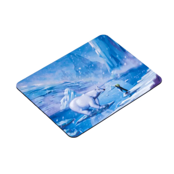 Custom Color Cartoon 3D Printed PU Leather Office Desk Mat & Mouse Pad in Various Sizes