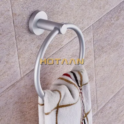 Portable Towel Racks Round Aluminium Towel Holder Rings Wall Mounted Bathroom Accessories Anti-Rust Towel Racks YT-12191