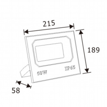 LEDER Czarny Aluminium 50W Reflektor LED