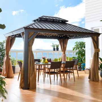 Durable Aluminum Pavilion: Grill-Ready & Impact Proof