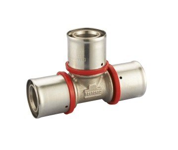 Chrome Plated Tee Water Plumbing Fitting with Stainless Steel Sleeve