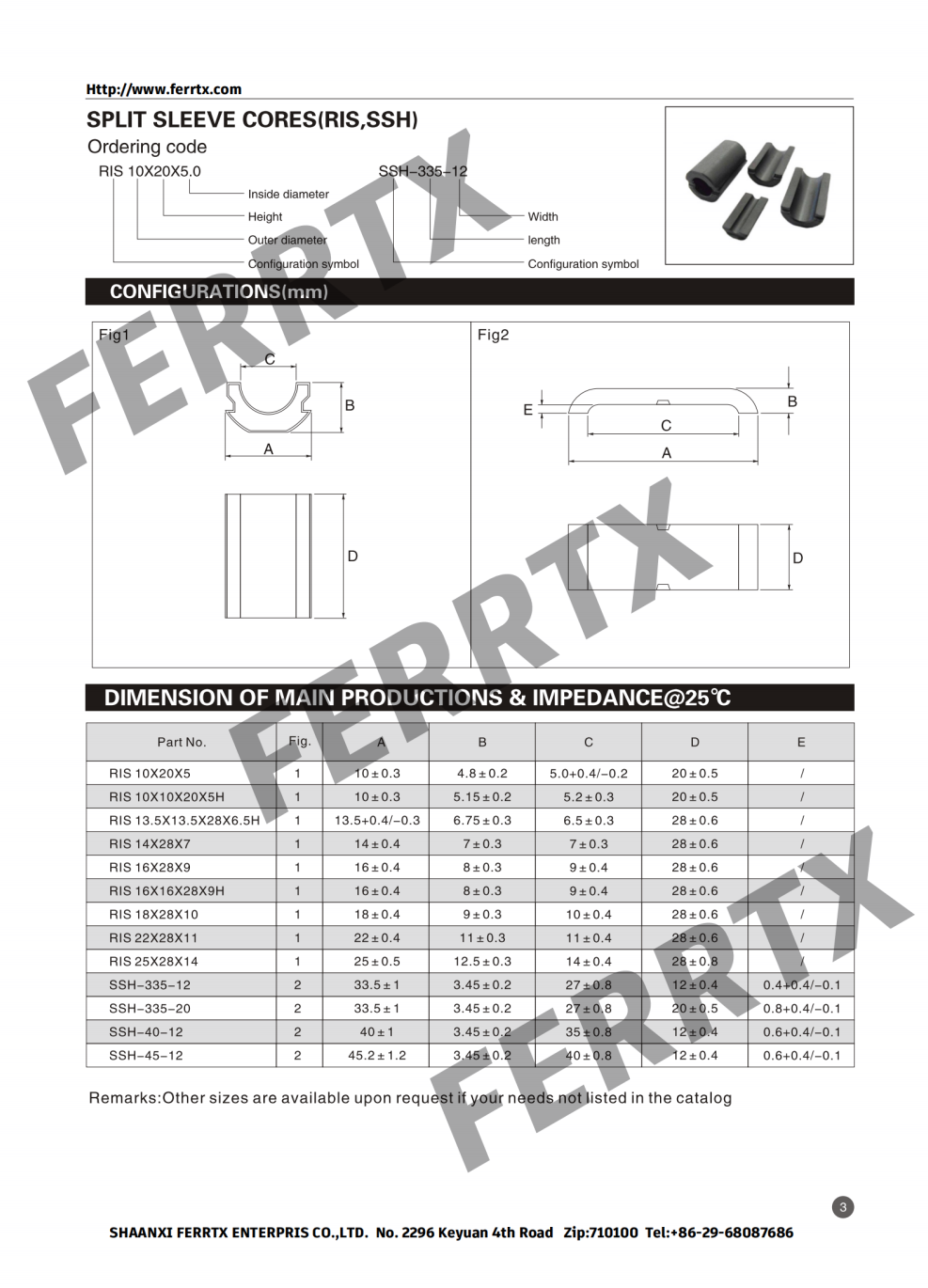 Snap On Ferrite Cores