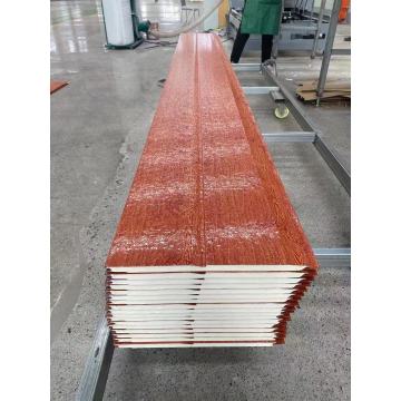 Reddish Brown Bark Pattern Metal Carved Board Exterior Wall Insulation Decorative Board