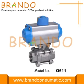 Ball Valve Three Pieces With Pneumatic Actuator DN50