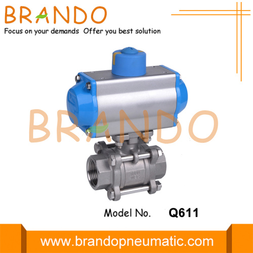 공 밸브 공압 액추에이터 DN50와 3 조각
