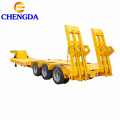 3Axles Lowbed Trailer for Equipment Transport