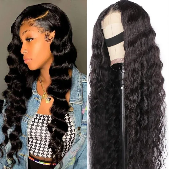 30 Inch Transparent 360 Hd Lace Frontal Wig Vendor Raw Brazilian Deep Wave Curly 13x4 Lace Front Human Hair Wigs For Black Women