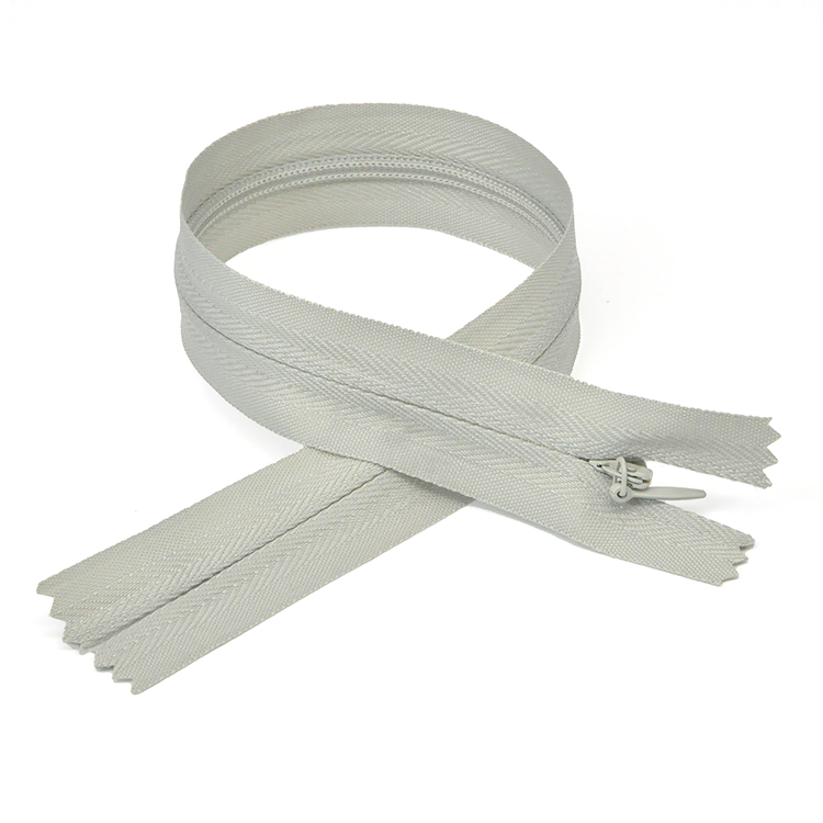 Nylon cfc L type invisible closed-end zipper