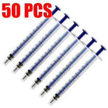 50pcs/lot Plastic Syringe 1ml syringes 1cc without Needles For Lab and Industrial Dispensing Adhesives Glue Soldering Paste