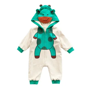 Infant winter clothes  hooded baby animal romper