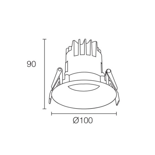 LEDER Recessed Round Shape 10W LED Downlight