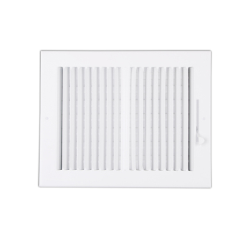 2-Way 10-inch x 8-inch Straight-Blade Dual Ventilation Grille for Sidewall/Ceiling Applications - Steel Construction
