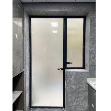Modern Aluminum Frame Double Glass Swing Doors for Bathroom, Bedroom, and Kitchen
