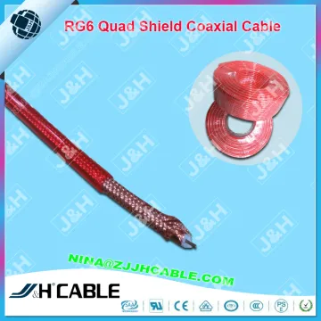 Hottest Selling Low dB Loss RG6 Quad Shield Coaxial Cable