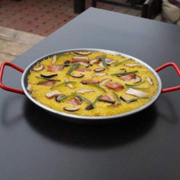 Carbon Steel Paella Pan 20-36CM Polished Non-stick Stainless Steel