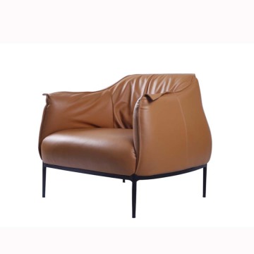 Modern Leather Archibald Armchair by Jean-Marie Massaud