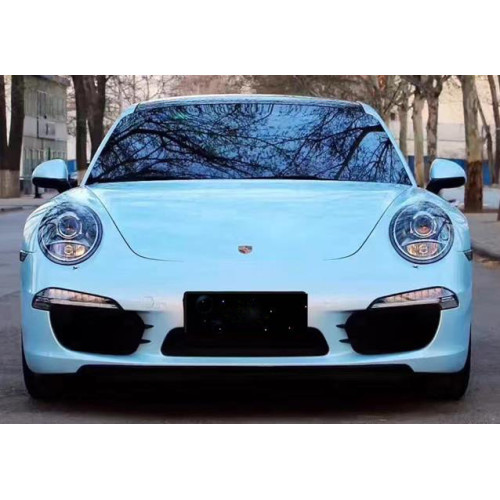 Adhesive Glossy Macaron Sky Blue Color Car Wrap Film